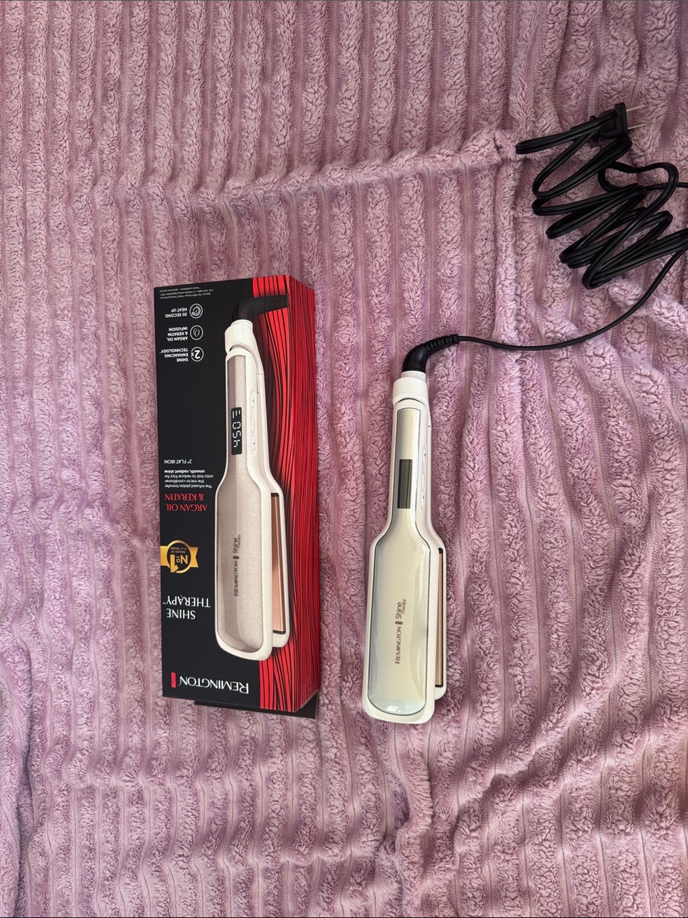 Remington Pearl White Digital Hair Straightener with LCD